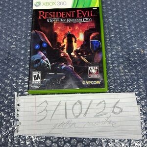 Resident Evil: Operation Raccoon City for Xbox 360 - Green Case
